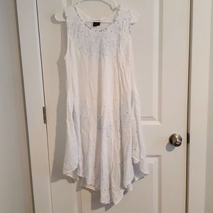 Ladies Summer Dress White and Blue